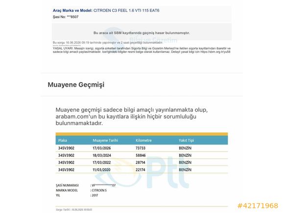 2017 C3 OTOMATİK HATASIZ BOYASIZ DEĞİŞENSİZ