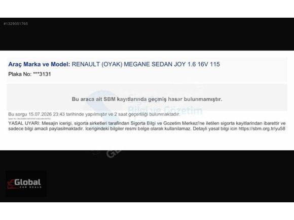 Global Car Deals'tan Temiz LPGli Megane 4