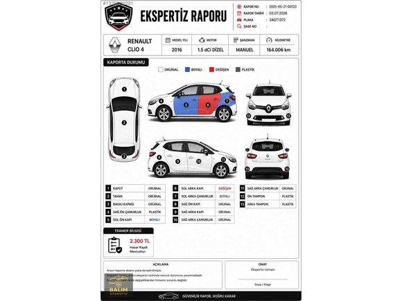 2017 ÇIKIŞLI MAKYAJLI KASA 1.5 DCİ DÜŞÜK KM'Lİ RENAULT CLİO 4