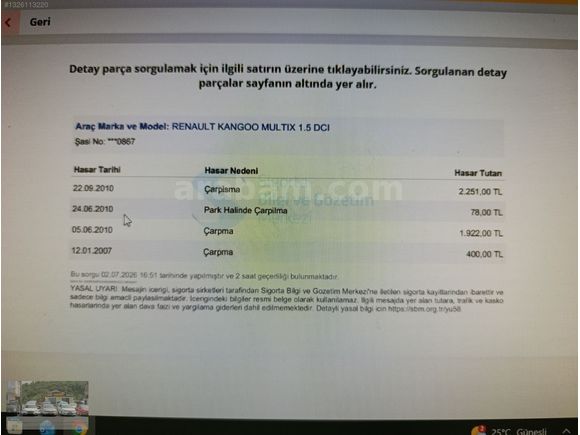 2005 KANGOO Multix 1.5 DCİ - ÇİFT SÜRGÜ-TEK KAPAK