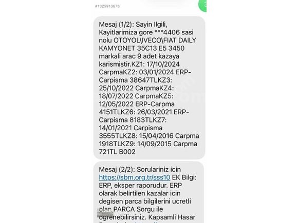 2013 MODEL DAİLY 35S13 MANUEL 273.788 KM'DE % 20 FATURALI !