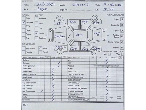 2017 CİTROEN C-3/1.2 PURETECH LİVE 98.000 KM BAKIMLI