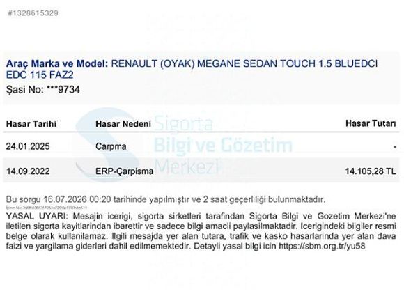 ZENIT | 2021 1.5BlueDci TOUCH 149.000 KM HATASIZ - ÇELİK JANT