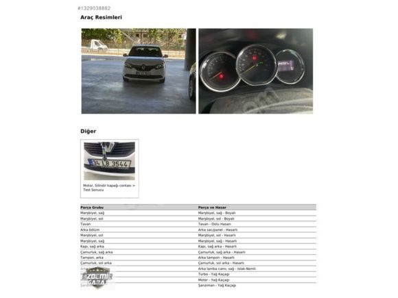 2014 RENAULT SYMBOL 1.5 DCİ JOY / 249 BİN KM / EXPERTİZ RAPORLU