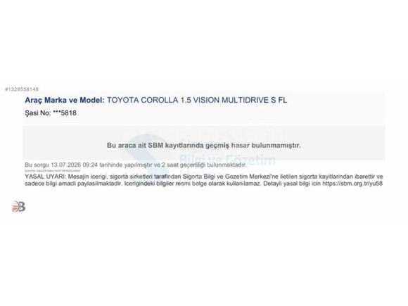 BARÇINDAN HATASIZ 2024 Toyota Corolla 1.5 Vision GERİ GÖRÜŞ EKRN