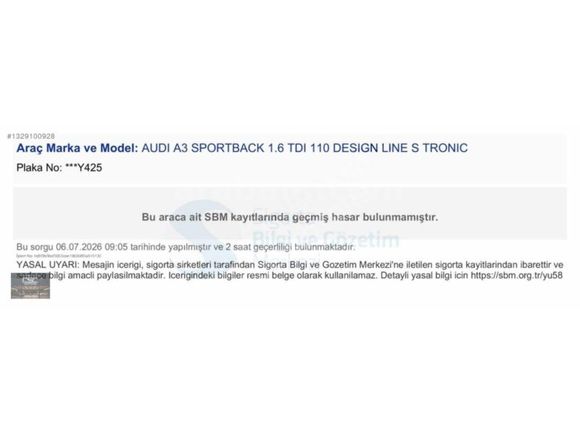 AUDİ A3 SPORTBACK 1.6TDI DESİNG LİNE PAKET 2016