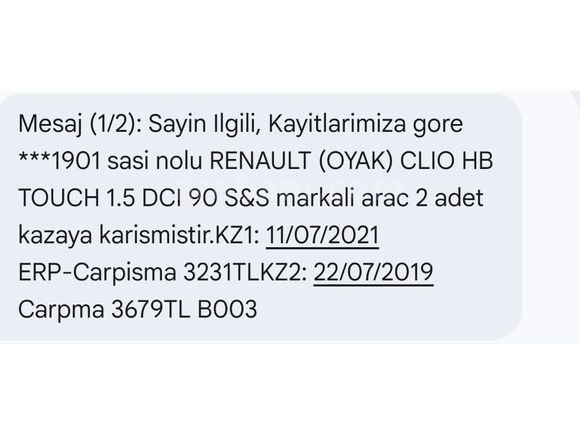 Sahibinden Renault Clio 1.5 dCi Touch 2018 Model