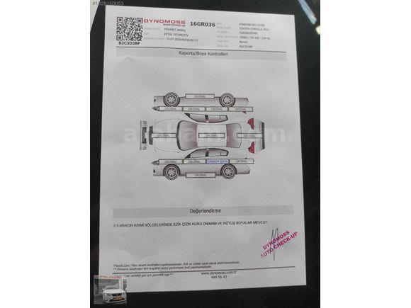 Galeriden Toyota Corolla 1.6 Comfort Extra 2011 Model Bursa