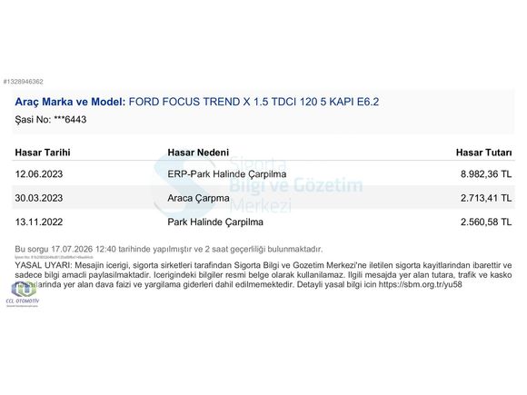 2020 FORD FOCUS 1.5 TDCI TREND X OTOMATİK CCL A.Ş'DEN