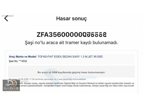 DADAŞ'DAN 2020 EASY 155.000 KM 1.3 MULTİJET 95 PS TERTEMİZ