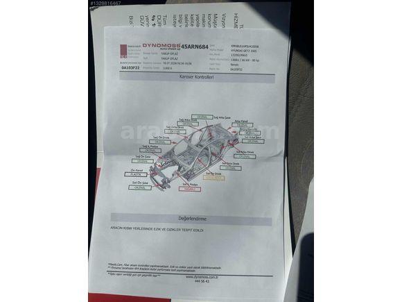2006 MODEL HYUNDAİ GETZ GLS 132.000 KM,DE