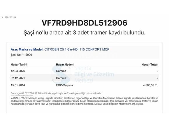 2013 MODEL CİTROEN C5 OTOMATİK EMSALSİZ