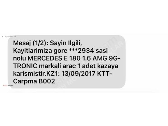 DRN MOTORS-2017 MODEL BOYASIZ E180 AMG 12-24-36 ay SENETLE SATIŞ