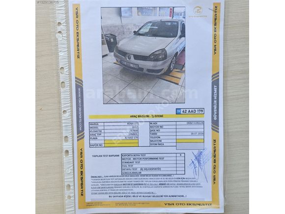 2007 MODEL! DEĞİŞENSİZ! KAPUT TAVAN BOYASIZ! ORJ.265.### KM'DE