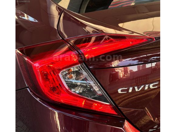 EMRGROUP'DAN/2019 MAKYAJLI CIVIC/BORDO RENK/LPG/SERVİS BAKIMLI/