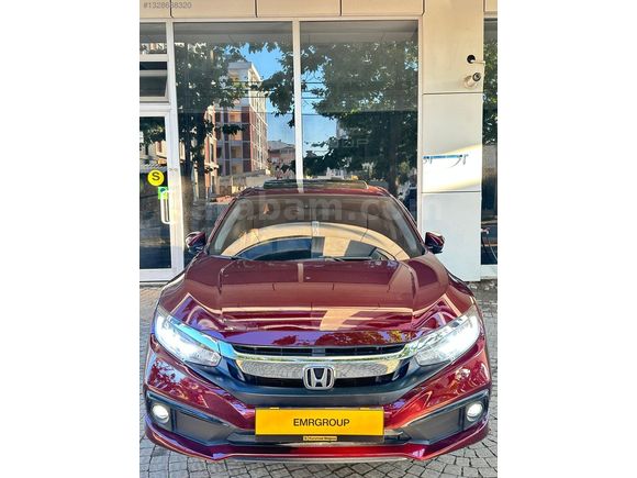 EMRGROUP'DAN/2019 MAKYAJLI CIVIC/BORDO RENK/LPG/SERVİS BAKIMLI/