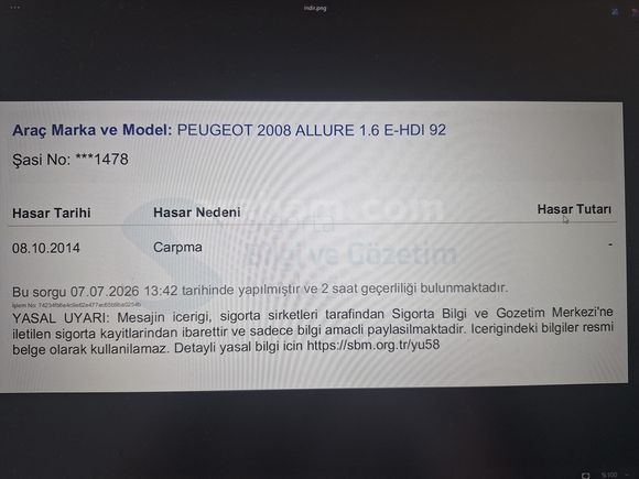 Sahibinden Peugeot 2008 1.6 e-HDi Allure 2013 Model 