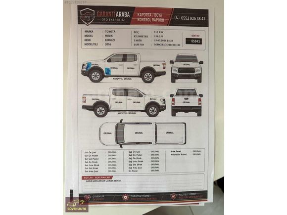EMSALSİZ HILUX 2016 //155.000 KM