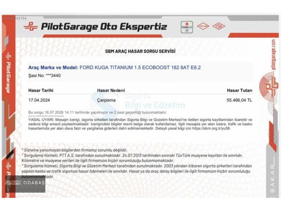 Ford kuga tıtanıum plus kıs paket