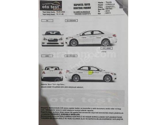 Sahibinden Toyota Corolla 1.6 Flame 2019 Model   Mavi