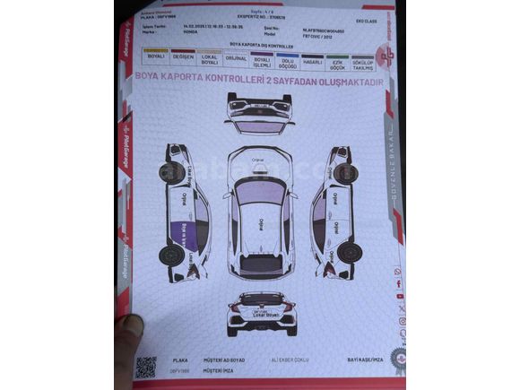 Sahibinden Honda Civic 1.6 Elegance 2012 Model  