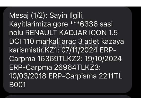 Sahibinden Renault Kadjar 1.5 dCi Icon 2015 Model 