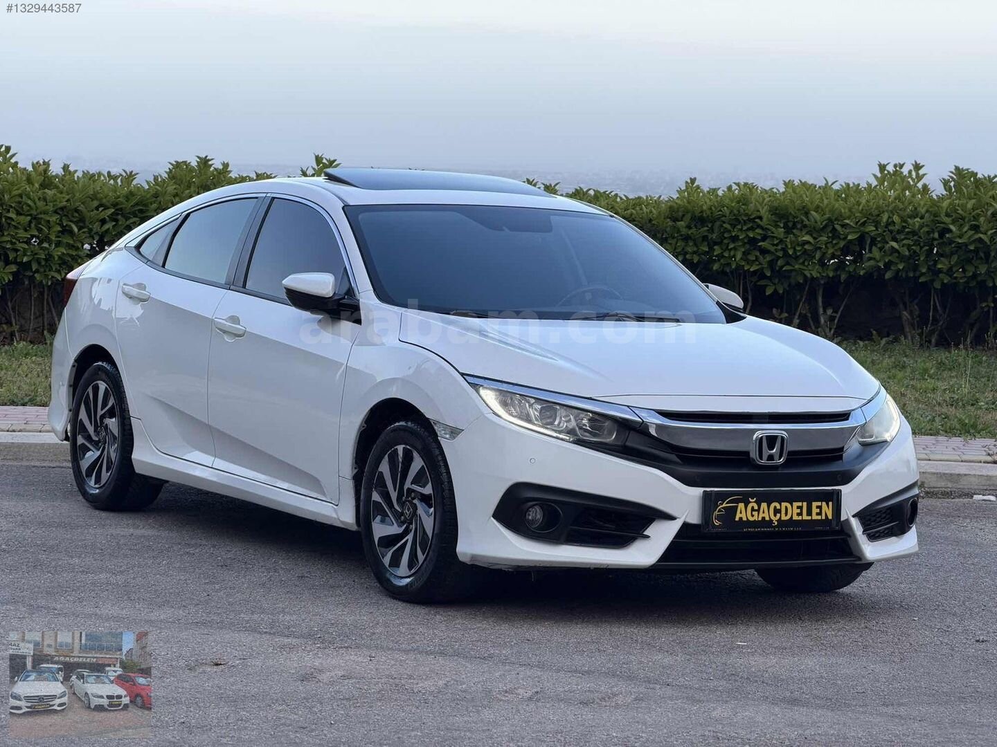 Galeriden Honda Civic 1.6i VTEC Eco Elegance 2018 Model Antalya 154.000 km Beyaz 3