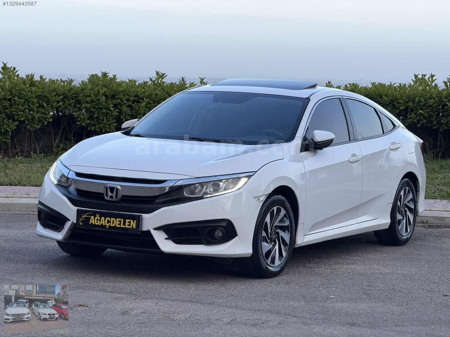Galeriden Honda Civic 1.6i VTEC Eco Elegance 2018 Model Antalya 154.000 km Beyaz 1