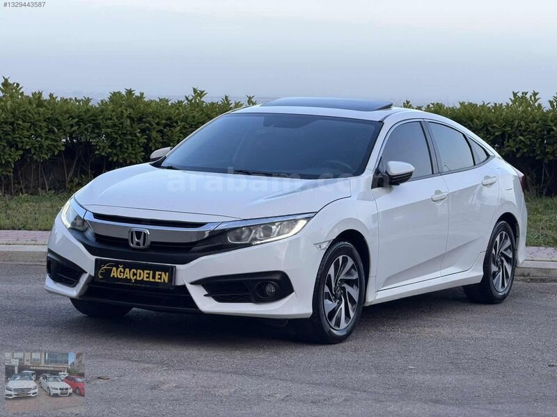 Galeriden Honda Civic 1.6i VTEC Eco Elegance 2018 Model Antalya 154.000 km Beyaz