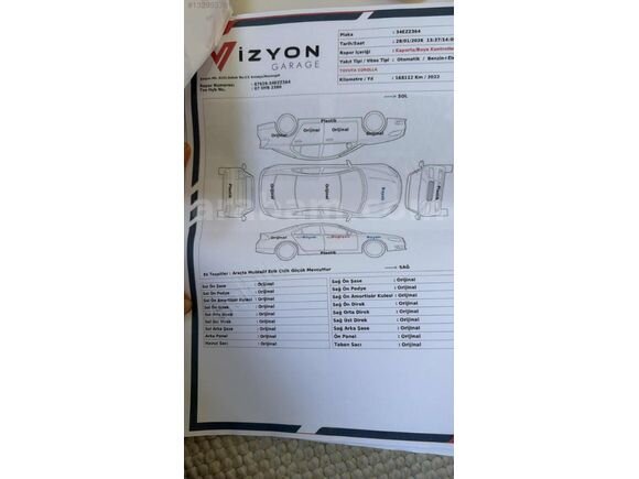 Galeriden Toyota Corolla 1.8 Hybrid Flame X-Pack 2022 Model