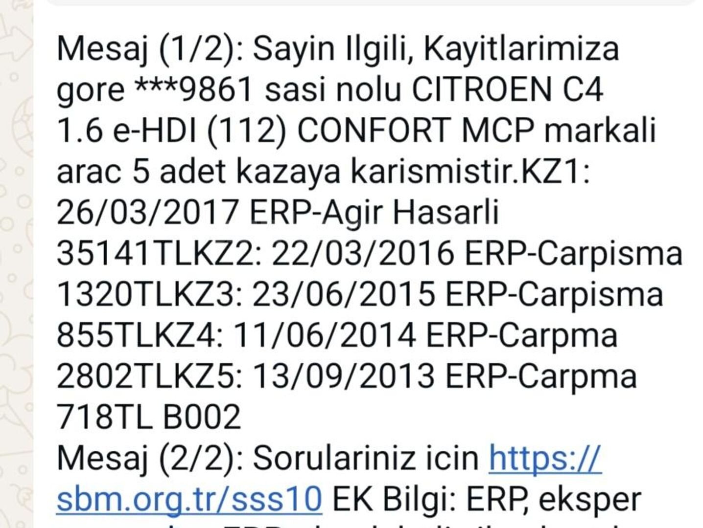 Sahibinden Citroen C4 1.6 HDi Confort 2012 Model Şanlıurfa 237.495 km Beyaz 6