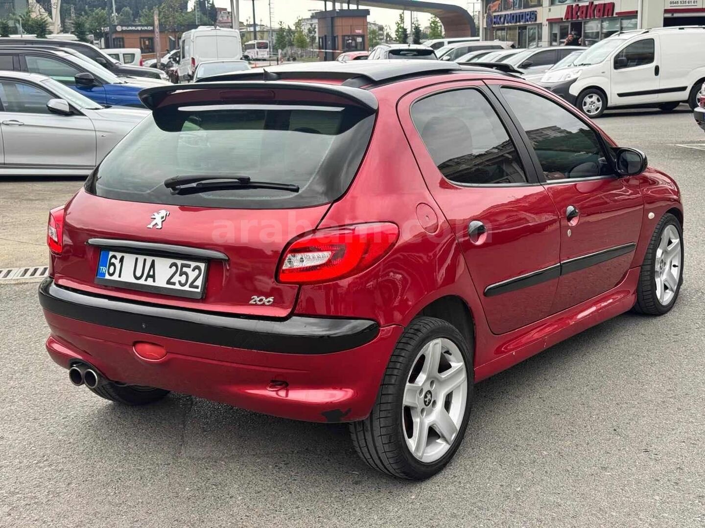 Galeriden Peugeot 206 1.6 XT 2001 Model Trabzon 285.000 km Bordo 7