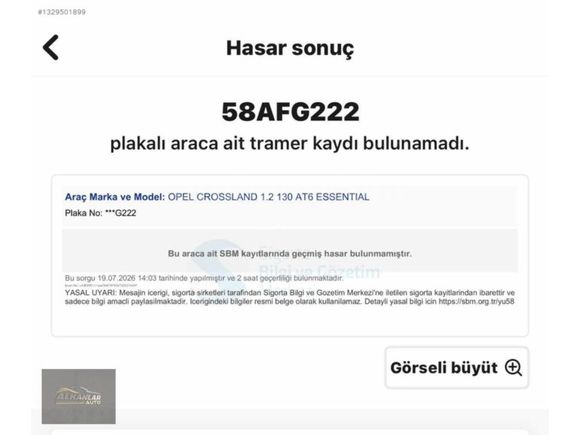 Galeriden Opel Crossland 1.2 T Essential 2022 Model Sivas 65.000