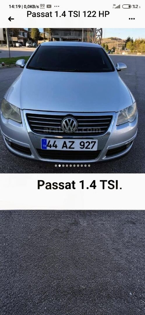 Sahibinden Volkswagen Passat 1.4 TSi Comfortline 2008 Model Kayseri 220.000 km Gri (Gümüş) 3