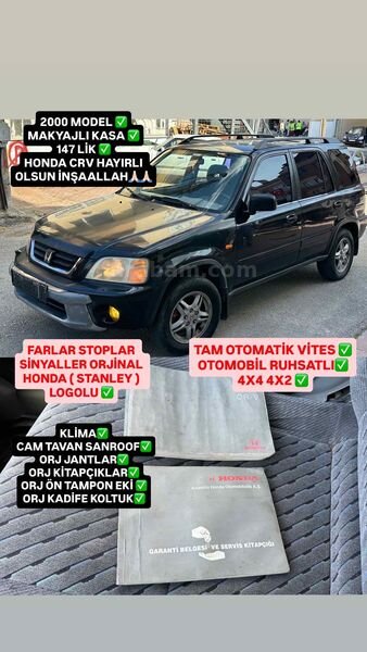 Galeriden Honda CR-V 2.0i ES 2000 Model Kocaeli 369.000 km Siyah