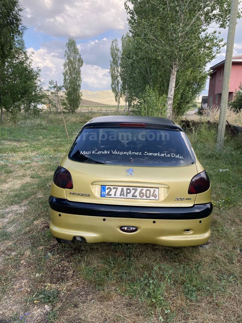 Sahibinden Peugeot 206 1.4 HDi X-line 2004 Model Erzurum 375.000 km Sarı 3