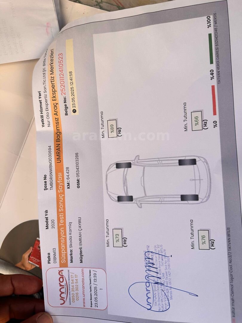 Sahibinden Skoda Kamiq 1.0 TSI Premium 2020 Model Van 83.000 km Beyaz 7