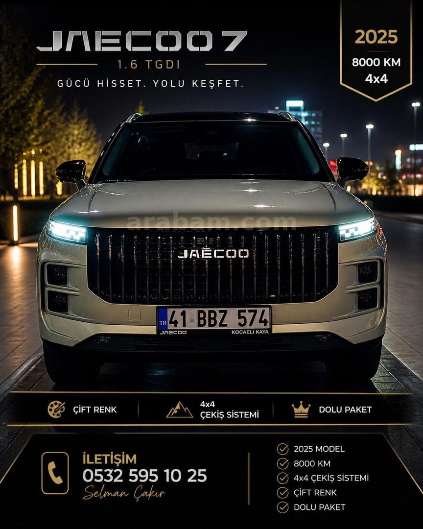 Sahibinden Jaecoo J7 1.6 Evolve 2025 Model Kocaeli 11.000 km Mavi 1