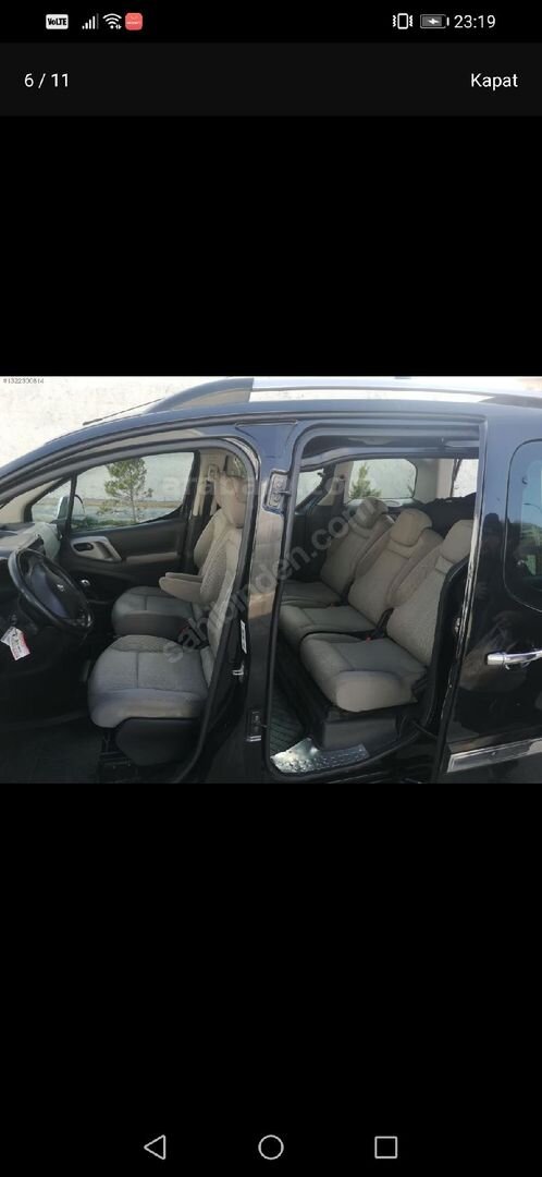 Sahibinden Peugeot Partner 1.6 HDI Premium Pack 2012 Model Gaziantep 142.000 km Siyah 6