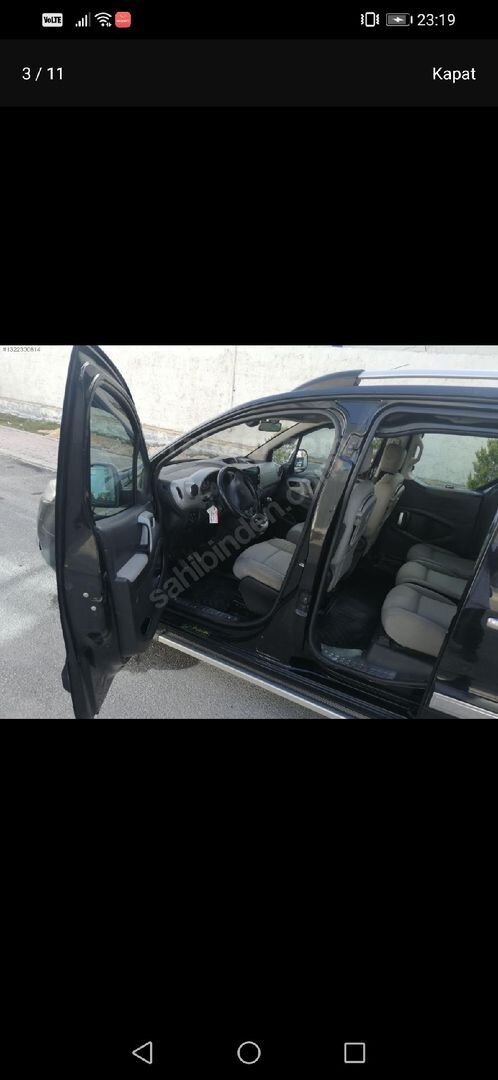 Sahibinden Peugeot Partner 1.6 HDI Premium Pack 2012 Model Gaziantep 142.000 km Siyah 3