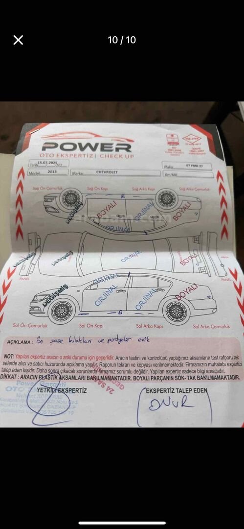 Sahibinden Chevrolet Aveo 1.3 D LTZ 2013 Model Gaziantep 260.000 km Gri 6