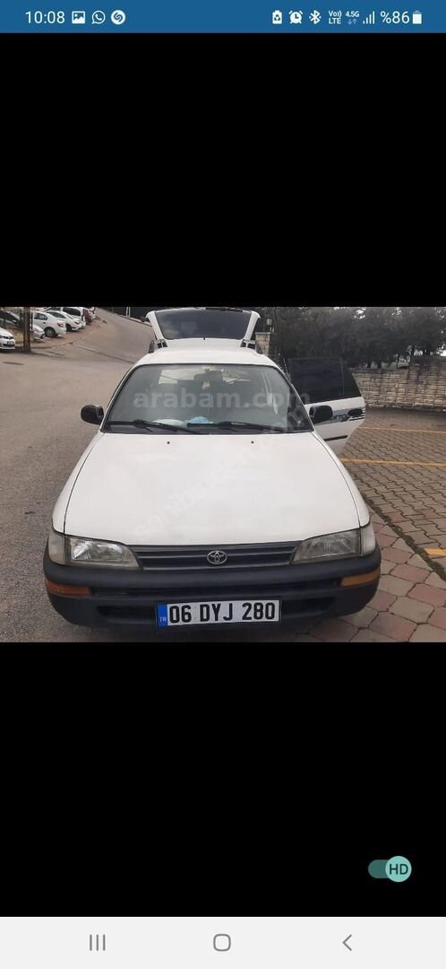 Sahibinden Toyota Corolla 1.3 XL 1998 Model Ankara 300.000 km Beyaz 1