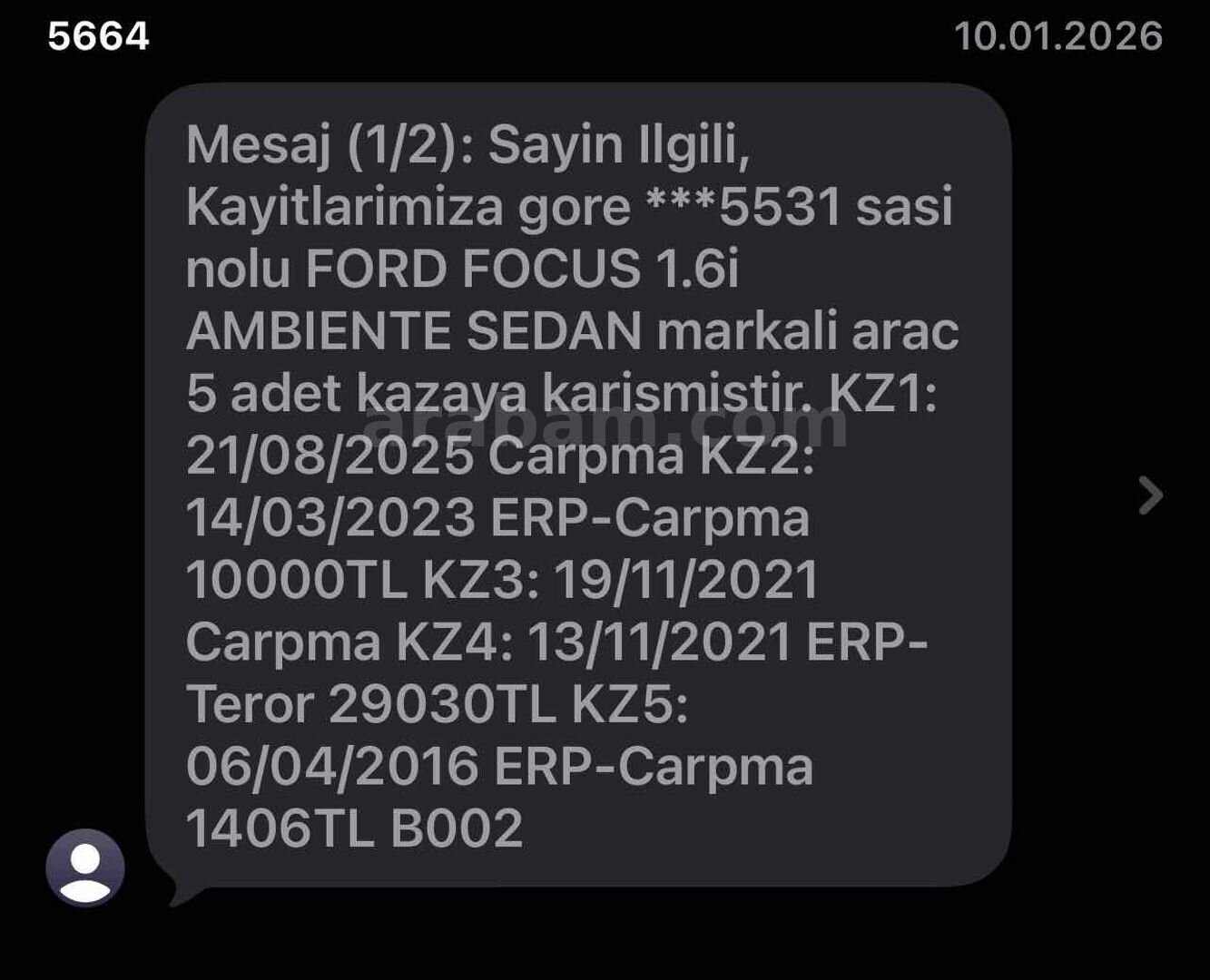 Sahibinden Ford Focus 1.6 Ambiente 2001 Model Ankara 323.000 km Lacivert 3