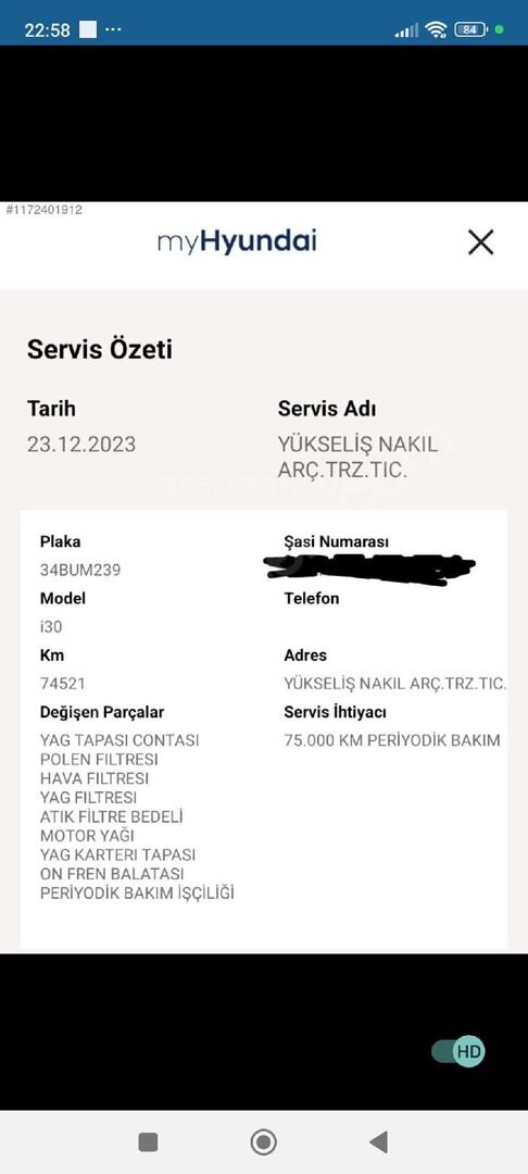 Sahibinden Hyundai i30 1.4 MPi Style 2017 Model Balıkesir 100.500 km Kırmızı 3