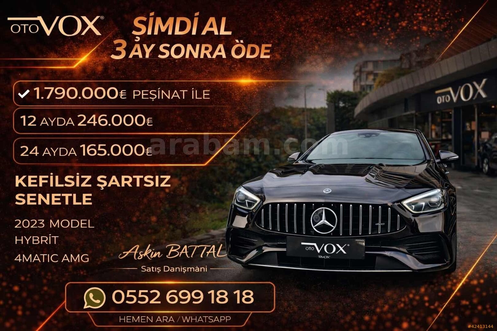 Galeriden Mercedes - Benz C 200 AMG 2023 Model İstanbul 25.000 km Siyah 2