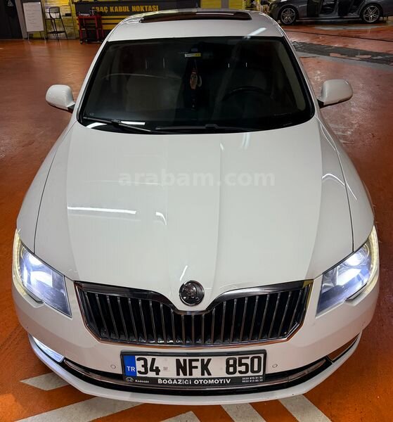 Sahibinden Skoda SuperB 1.6 TDI Elegance 2014 Model İstanbul 145.000 km Beyaz