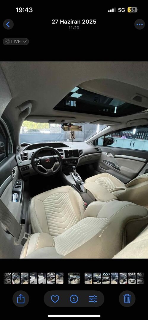 Sahibinden Honda Civic 1.6i VTEC Eco Elegance 2012 Model Antalya 210.000 km Beyaz 5