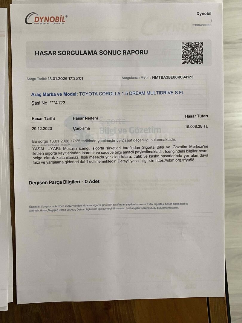 Sahibinden Toyota Corolla 1.5 Dream 2023 Model Erzurum 34.000 km Mavi (metalik) 4