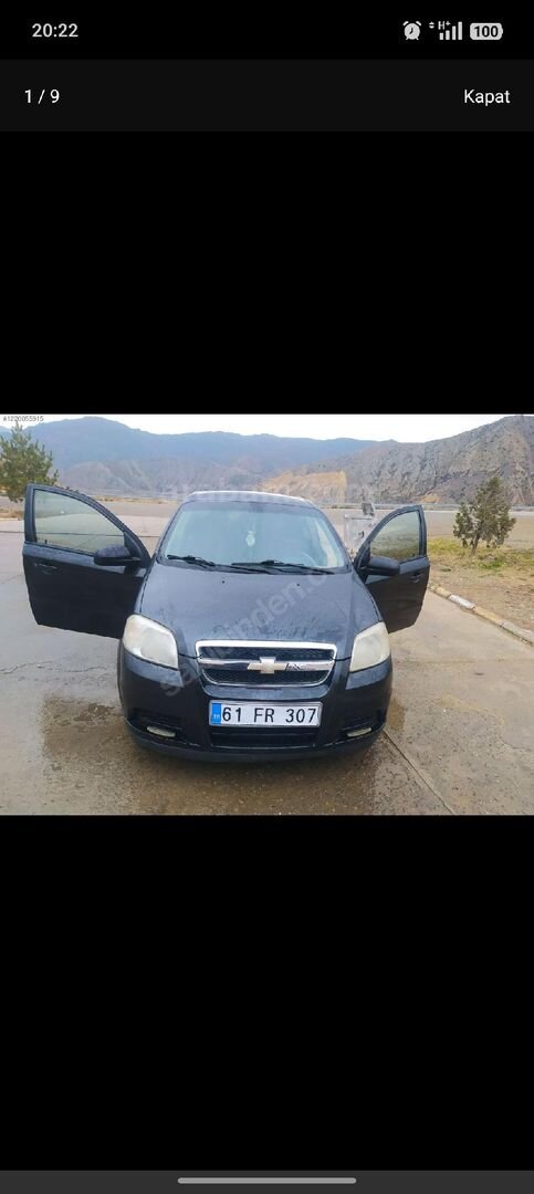 Sahibinden Chevrolet Aveo 1.2 SE 2009 Model Erzurum 198.000 km Siyah 1