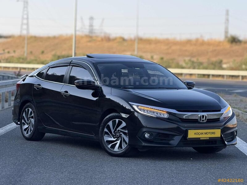 Galeriden Honda Civic 1.6i VTEC Eco Executive 2017 Model İstanbul 213.000 km Siyah